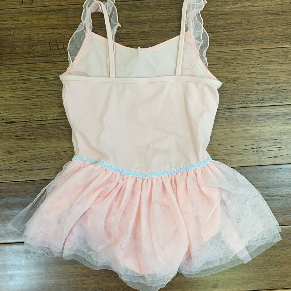 Pink Ballet Leotard Tutu Skirt Sparkle Dance Costume Girls 14/16 - Picture 4 of 5
